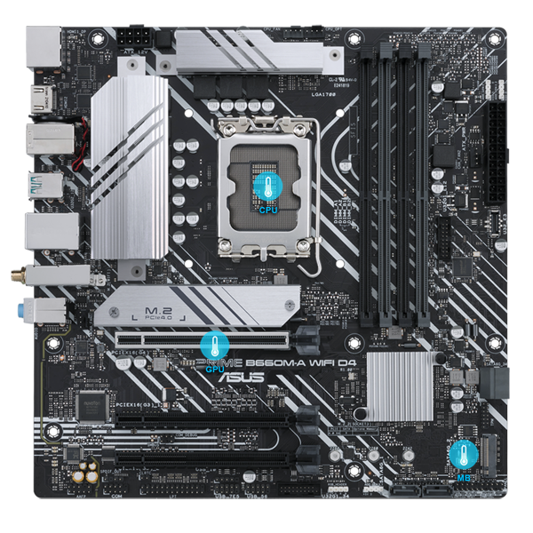 ASUS PRIME B660M-A WIFI D4 LGA 1700 (Intel 12th & 13th Gen) mATX 